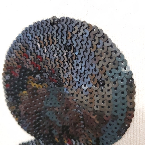 GAP X DISNEY COLLABORATION BEIGE SWEATER SEQUINS MICKEY MOUSE CHILDREN YOUTH XXL - Picture 5 of 13